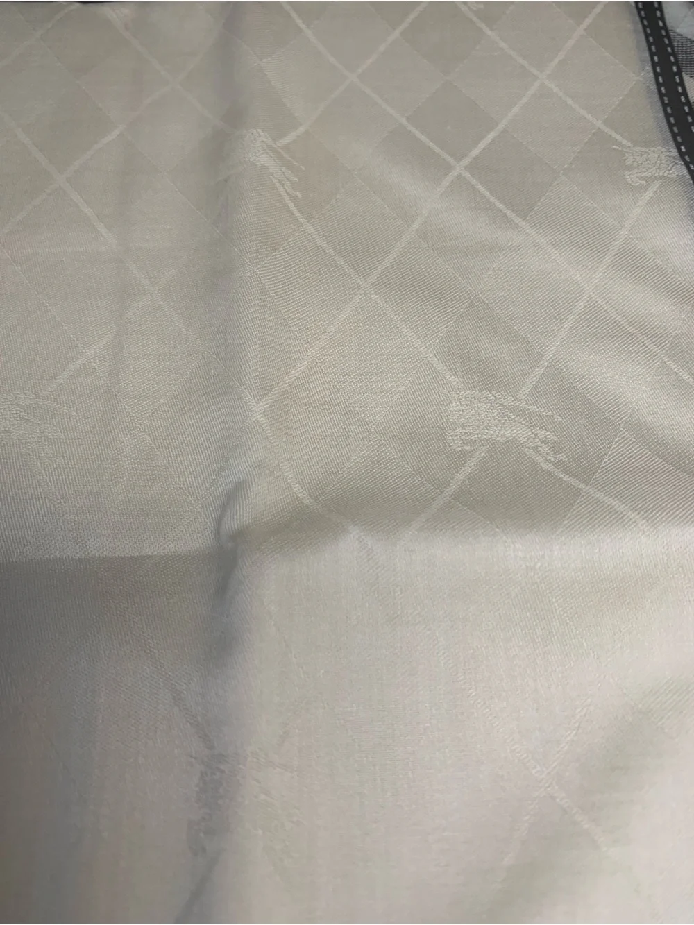 Burberry Plaid Handkerchief in Cream, Black & Red